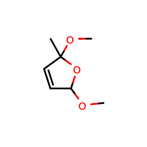 Chemical structure of 2,5-dimethoxy-5-methyl-2H-furan , CAS 22414-24-0, AChemBlock X176412