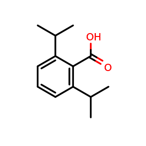 Chemical structure of 2,6-bis-(1-methylethyl)benzoic acid , CAS 92035-95-5, AChemBlock X176423