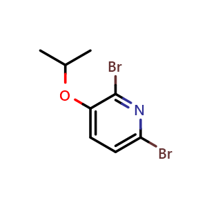 Chemical structure of 2,6-dibromo-3-isopropoxypyridine , CAS 2734774-11-7, AChemBlock X176433