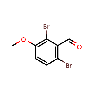 Chemical structure of 2,6-Dibromo-3-methoxybenzaldehyde , CAS 486455-81-6, AChemBlock X176434