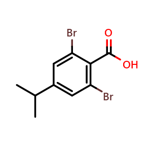 Chemical structure of 2,6-Dibromo-4-isopropylbenzoic acid , CAS 2484889-02-1, AChemBlock X176439