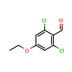 Chemical structure of 2,6-Dichloro-4-ethoxybenzaldehyde , CAS 927407-32-7, AChemBlock X176459