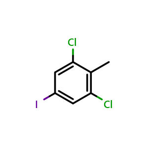 Chemical structure of 2,6-Dichloro-4-iodotoluene , CAS 177167-52-1, AChemBlock X176462