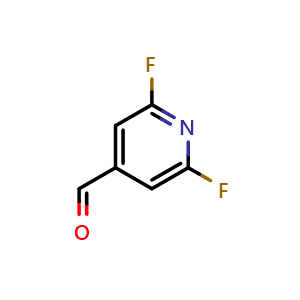 Chemical structure of 2,6-Difluoropyridine-4-carboxaldehyde , CAS 1227588-39-7, AChemBlock X176483