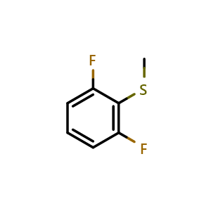 Chemical structure of 2,6-Difluorothioanisole , CAS 91524-69-5, AChemBlock X176484