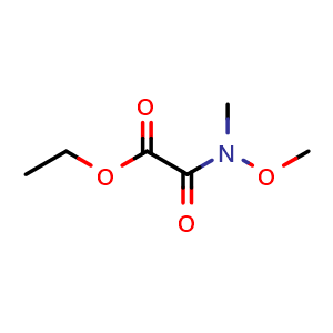 Chemical structure of 2-[Methoxy(methyl)amino]-2-oxo-acetic acid ethyl ester , CAS 139507-52-1, AChemBlock X176499