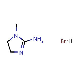 Chemical structure of 2-amino-1-methyl-2-imidazoline hydrobromide , CAS 34122-57-1, AChemBlock X176504