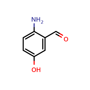 Chemical structure of 2-Amino-5-hydroxybenzaldehyde , CAS 70128-19-7, AChemBlock X176515
