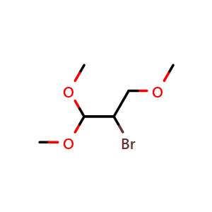 Chemical structure of 2-bromo-1,1,3-trimethoxypropane , CAS 759-97-7, AChemBlock X176529