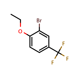 Chemical structure of 2-Bromo-1-ethoxy-4-trifluoromethyl-benzene , CAS 934495-35-9, AChemBlock X176558