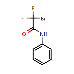 Chemical structure of 2-Bromo-2,2-difluoro-N-phenylacetamide , CAS 127427-45-6, AChemBlock X176579