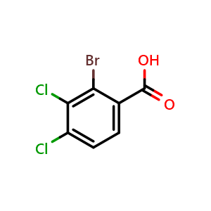 Chemical structure of 2-Bromo-3,4-dichlorobenzoic acid , CAS 154025-07-7, AChemBlock X176583