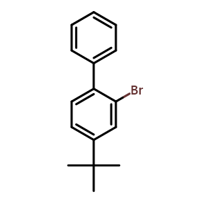 Chemical structure of 2-Bromo-4-(tert-butyl)-1,1'-biphenyl , CAS 70729-01-0, AChemBlock X176614