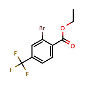 Chemical structure of 2-Bromo-4-(trifluoromethyl)benzoic acid ethyl ester , CAS 154025-10-2, AChemBlock X176619