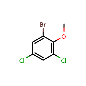 Chemical structure of 2-Bromo-4,6-dichloroanisole , CAS 60633-26-3, AChemBlock X176628