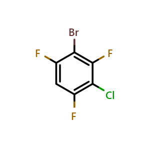 Chemical structure of 2-Bromo-4-chloro-1,3,5-trifluorobenzene , CAS 292621-44-4, AChemBlock X176633