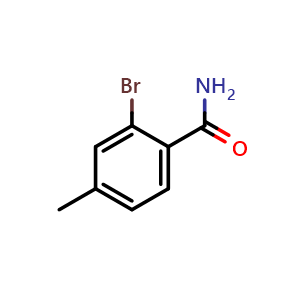 Chemical structure of 2-Bromo-4-methylbenzamide , CAS 131002-03-4, AChemBlock X176688