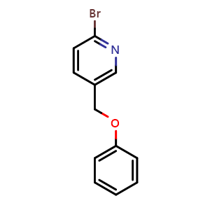 Chemical structure of 2-Bromo-5-(phenoxymethyl)pyridine , CAS 845973-23-1, AChemBlock X176693