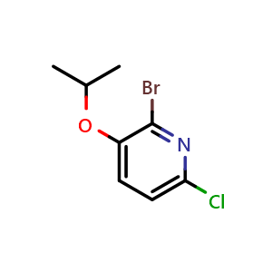 Chemical structure of 2-Bromo-6-chloro-3-isopropoxypyridine , CAS 2807440-57-7, AChemBlock X176720