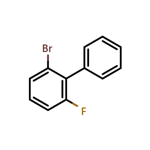 Chemical structure of 2-Bromo-6-fluorobiphenyl , CAS 1233402-20-4, AChemBlock X176732