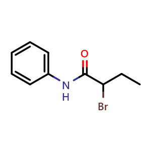 Chemical structure of 2-bromo-N-phenylbutanamide , CAS 21486-48-6, AChemBlock X176754