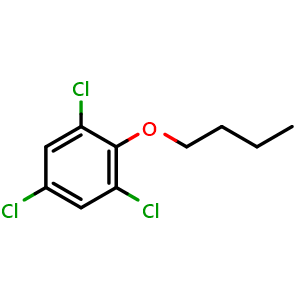 Chemical structure of 2-Butoxy-1,3,5-trichlorobenzene , CAS 155014-16-7, AChemBlock X176758