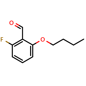 Chemical structure of 2-Butoxy-6-fluorobenzaldehyde , CAS 1694895-08-3, AChemBlock X176762