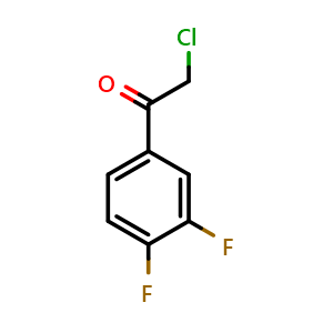 Chemical structure of 2-Chloro-3',4'-difluoroacetophenone , CAS 51336-95-9, AChemBlock X176800