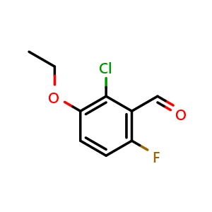Chemical structure of 2-Chloro-3-ethoxy-6-fluorobenzaldehyde , CAS 181305-73-7, AChemBlock X176808