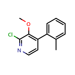 Chemical structure of 2-Chloro-3-methoxy-4-(o-tolyl)pyridine , CAS 2755724-61-7, AChemBlock X176819