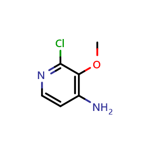 Chemical structure of 2-chloro-3-methoxy-pyridin-4-amine , CAS 1227600-23-8, AChemBlock X176824