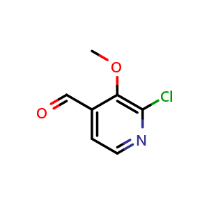 Chemical structure of 2-Chloro-3-methoxypyridine-4-carbaldehyde , CAS 905563-05-5, AChemBlock X176825