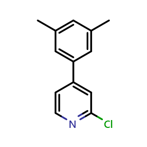 Chemical structure of 2-Chloro-4-(3,5-dimethylphenyl)pyridine , CAS 1536116-67-2, AChemBlock X176832