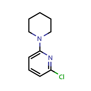 Chemical structure of 2-Chloro-6-(piperidin-1-yl)pyridine , CAS 19946-28-2, AChemBlock X176936