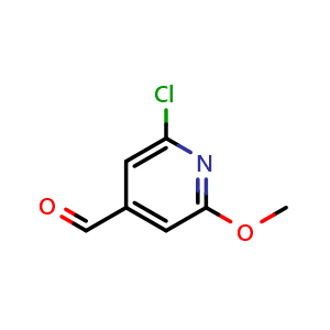 Chemical structure of 2-Chloro-6-methoxy-pyridine-4-carbaldehyde , CAS 329794-31-2, AChemBlock X176947