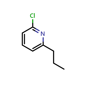 Chemical structure of 2-Chloro-6-propylpyridine , CAS 120145-21-3, AChemBlock X176951