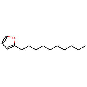 Chemical structure of 2-Decylfuran , CAS 83469-85-6, AChemBlock X176973