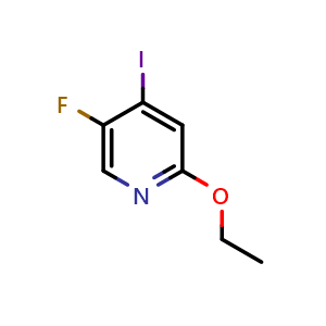 Chemical structure of 2-Ethoxy-5-fluoro-4-iodopyridine , CAS 1803782-77-5, AChemBlock X177029