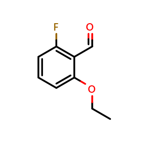 Chemical structure of 2-Ethoxy-6-fluorobenzaldehyde , CAS 82129-45-1, AChemBlock X177032