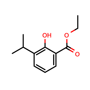 Chemical structure of 2-Ethoxycarbonyl-6-isopropylphenol , CAS 1195785-50-2, AChemBlock X177037