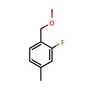 Chemical structure of 2-Fluoro-1-(methoxymethyl)-4-methylbenzene , CAS 1824065-67-9, AChemBlock X177059