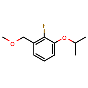 Chemical structure of 2-Fluoro-1-isopropoxy-3-(methoxymethyl)benzene , CAS 2734774-35-5, AChemBlock X177074