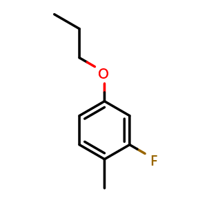 Chemical structure of 2-Fluoro-1-methyl-4-propoxybenzene , CAS 1696332-36-1, AChemBlock X177081
