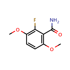 Chemical structure of 2-Fluoro-3,6-dimethoxybenzamide , CAS 1379077-97-0, AChemBlock X177108