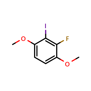 Chemical structure of 2-Fluoro-3-iodo-1,4-dimethoxybenzene , CAS 1803817-46-0, AChemBlock X177120