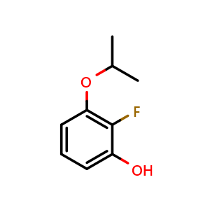 Chemical structure of 2-Fluoro-3-isopropoxyphenol , CAS 1243452-19-8, AChemBlock X177143