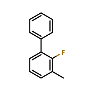 Chemical structure of 2-Fluoro-3-methyl-1,1'-biphenyl , CAS 82617-47-8, AChemBlock X177162