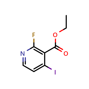 Chemical structure of 2-Fluoro-4-iodopyridine-3-carboxylic acid ethyl ester , CAS 853798-93-3, AChemBlock X177190