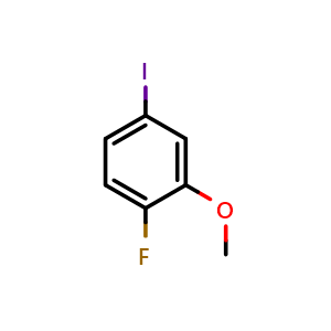 Chemical structure of 2-Fluoro-5-iodoanisole , CAS 773855-64-4, AChemBlock X177227