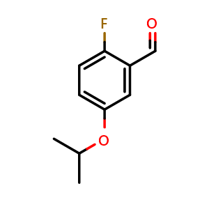 Chemical structure of 2-Fluoro-5-isopropoxybenzaldehyde , CAS 219939-06-7, AChemBlock X177231